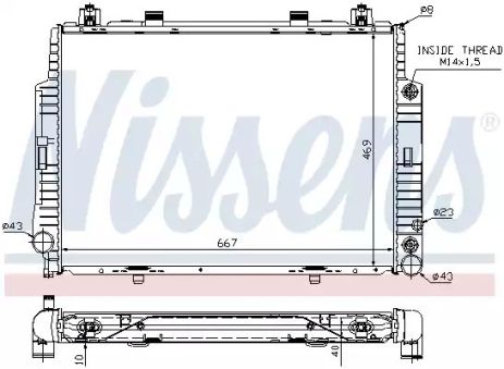 Радиатор охлаждения двигателя MERCEDES-BENZ S-CLASS, NISSENS (62716A)