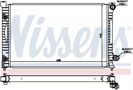 Радиатор охлаждения двигателя AUDI A6, NISSENS (60424)