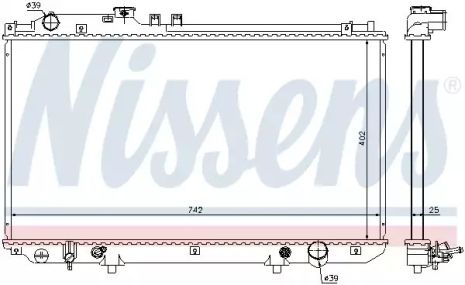 Радиатор охлаждения двигателя LEXUS SC, NISSENS (64658)