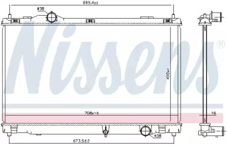 Радиатор охлаждения двигателя LEXUS GS, NISSENS (646856)