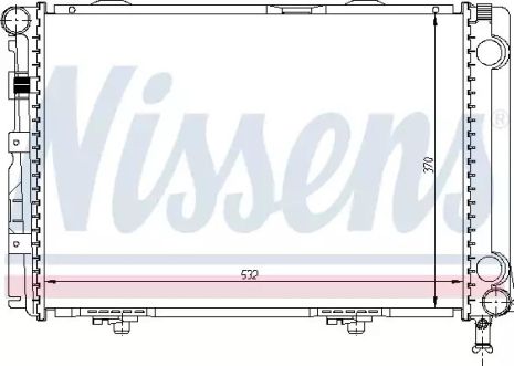 Радиатор охлаждения двигателя MERCEDES-BENZ KOMBI, NISSENS (62549A)