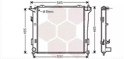 Радиатор охлаждения двигателя HYUNDAI ELANTRA, Van Wezel (82002181)