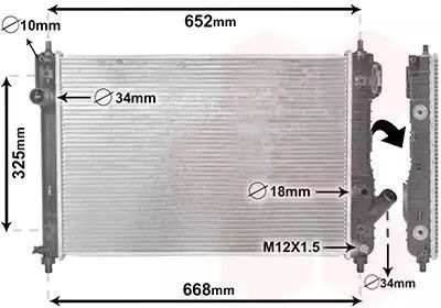 Радиатор охлаждения двигателя CHEVROLET AVEO, Van Wezel (81002087)