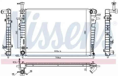 Hyundai Tucson, Nissens (675005) радіатор охолодження двигуна