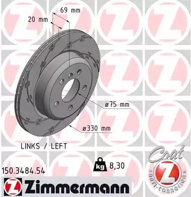 BRAKE BMW 5, Zimmermann (150348454)