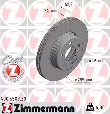 Brake Mercedes-Benz C-Class, Zimmermann (400550730)