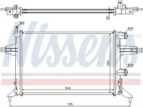 Опіатор охолодження двигуна Opel Astra, Nissens (63016)