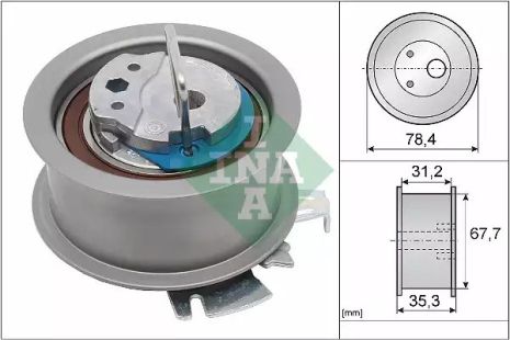 Натяжной ролик ремня ГРМ SKODA SUPERB, SEAT IBIZA, INA (531056530)