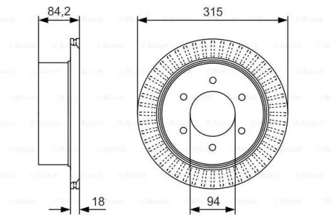 Диск тормозной MITSUBISHI PAJERO, BOSCH (0986479C32)