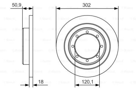 Диск тормозной NISSAN NV400, OPEL MOVANO, BOSCH (0986479A93)