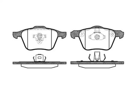 Комплект тормозных колодок, дисковый тормоз FORD FOCUS, MAZDA 3, REMSA (107000)