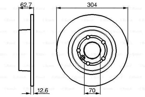 Диск тормозной LAND ROVER, BOSCH (0986478497)