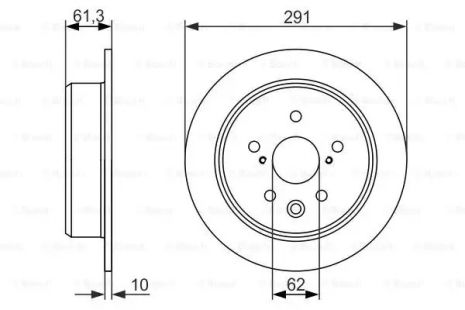 Диск гальмівний TOYOTA MARK, LEXUS IS, BOSCH (0986479657)