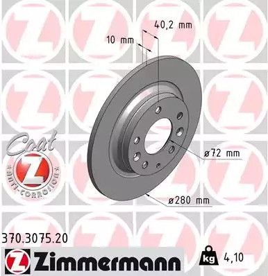 Brake Mazda 6, Zimmermann (370307520)