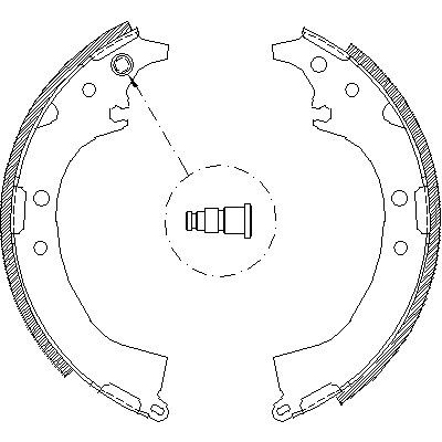 Комплект тормозных колодок DAIHATSU TERIOS, TOYOTA CAMI, REMSA (408500)