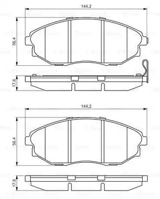 Комплект гальмівних колодок, дискове гальмо CHEVROLET EPICA, BOSCH (0986495353)