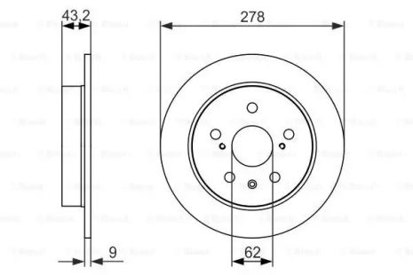 Brake Suzuki SX4, Fiat Sedici, Bosch (0986479047)