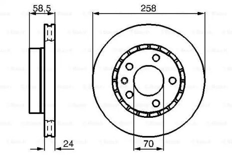 Диск тормозной OPEL CARLTON, OPEL OMEGA, BOSCH (0986478265)