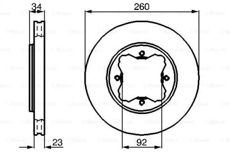 Brake Rover 600, Honda Ascot, Bosch (0986478568)