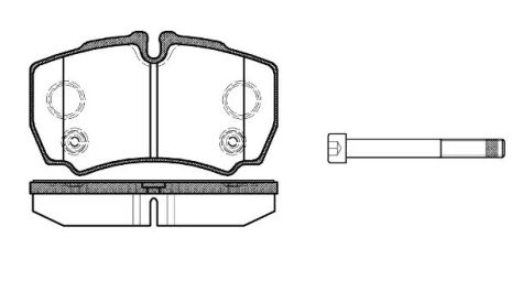 Комплект гальмівних колодок, дискове гальмо FORD TRANSIT, REMSA (084910)