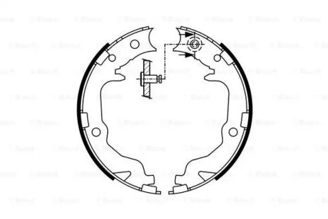 Комплект тормозных колодок, стояночный тормоз LANCIA FLAVIA, CITROËN C4, BOSCH (0986487766)