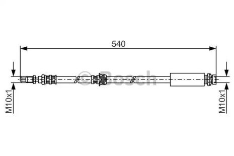 Шланг гальмівний FORD AUSTRALIA, BOSCH (1987476057)