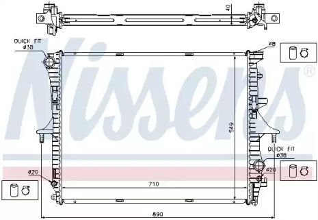 Audi Q7, VW Touareg, Nissens (65276A) Радіатор охолодження двигуна