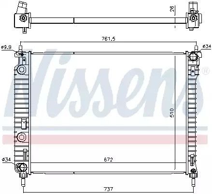 Chevrolet Captiva Engine Engine Radiator, Opel Antara, Nissens (616905)