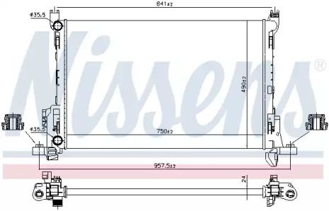 Радиатор охлаждения двигателя FIAT TALENTO, OPEL VIVARO, NISSENS (630803)