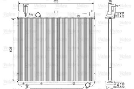 Toyota Hiace, радіатор охолодження двигуна Valeo (701591)