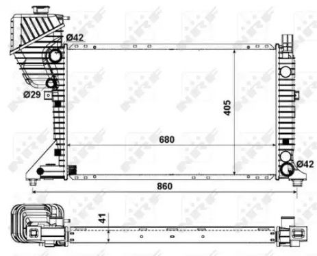 Mercedes-Benz Sprinter, NRF (55348) радіатор охолодження двигуна