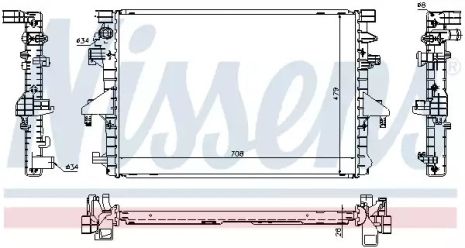 Радиатор охлаждения двигателя VW TRANSPORTER, NISSENS (65285)