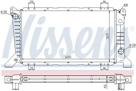 Радіатор охолодження двигуна FORD TRANSIT, NISSENS (62241A)