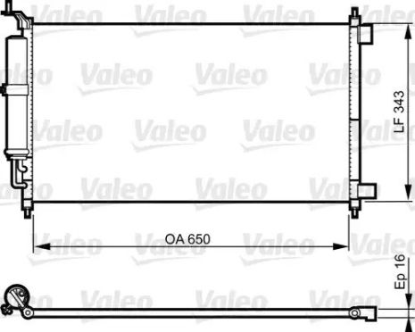 Радиатор, конденсор кондиционера NISSAN JUKE, VALEO (814221)