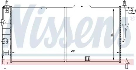 Радиатор охлаждения двигателя OPEL ASTRA, OPEL KADETT, NISSENS (632731)