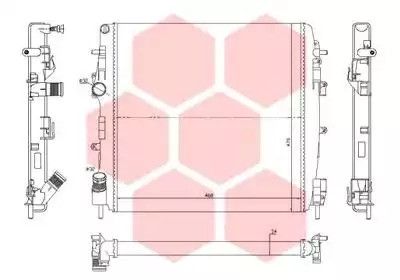 Радиатор охлаждения двигателя NISSAN KUBISTAR, PEUGEOT BOXER, Van Wezel (43002309)