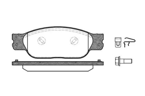 Комплект гальмівних колодок, дискове гальмо JAGUAR XJ, LINCOLN LS, REMSA (073110)