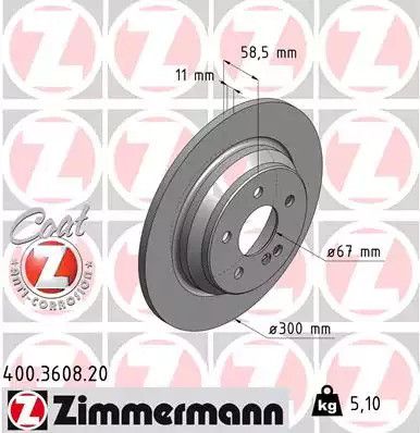 Brake Mercedes-Benz S-Class, Zimmermann (400360820)