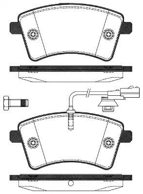 Комплект гальмівних колодок, дискове гальмо RENAULT KANGOO, REMSA (135101)