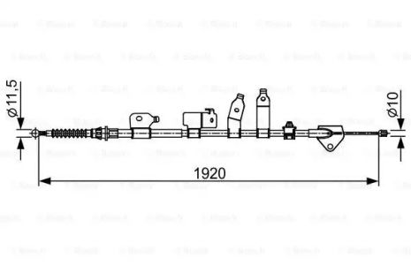 Toyota Auris, Bosch Manual Brake Cable (1987482438)