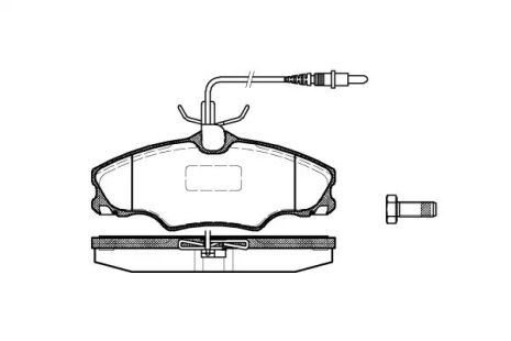 Комплект гальмівних колодок, дискове гальмо PEUGEOT 406, REMSA (060304)