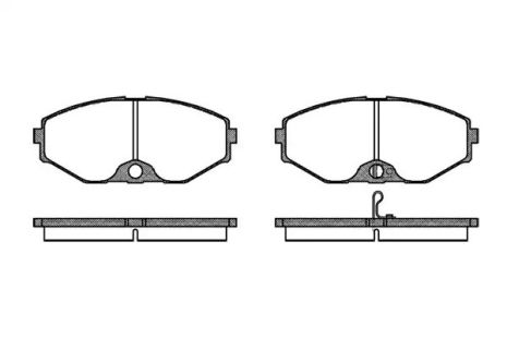 Комплект тормозных колодок, дисковый тормоз INFINITI J30, NISSAN CEFIRO, REMSA (037502)