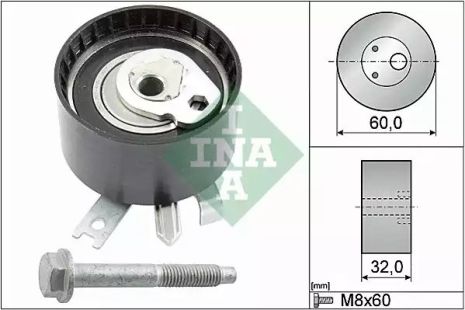 Натяжной ролик ремня ГРМ DACIA LOGAN, NISSAN JUKE, INA (531054710)