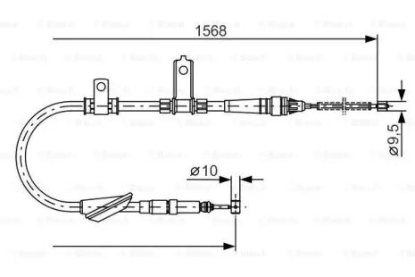 Ручний гальмівний кабель Land Rover, Bosch (1987477790)