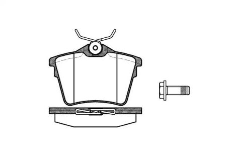 Набір гальмівних майданчиків, Disk Brake Peugeot 407, Citroën C5, REMSA (110300)