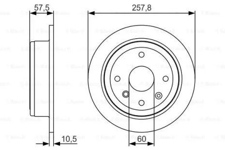 Brake Chevrolet Optra, Daewoo Nubira, Bosch (0986479S08)