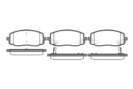 Комплект гальмівних колодок, дискове гальмо HYUNDAI i10, KIA PICANTO, REMSA (113302)