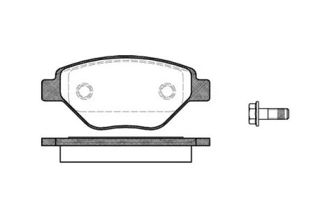 Набір гальмівних майданчиків, Disk Brake Renault Megane, Remsa (097700)