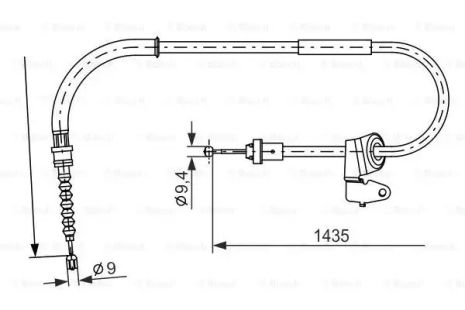 Трос ручного тормоза MINI MINI, BOSCH (1987482230)