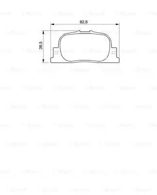 Комплект тормозных колодок, дисковый тормоз LEXUS ES, TOYOTA WINDOM, BOSCH (0986424730)